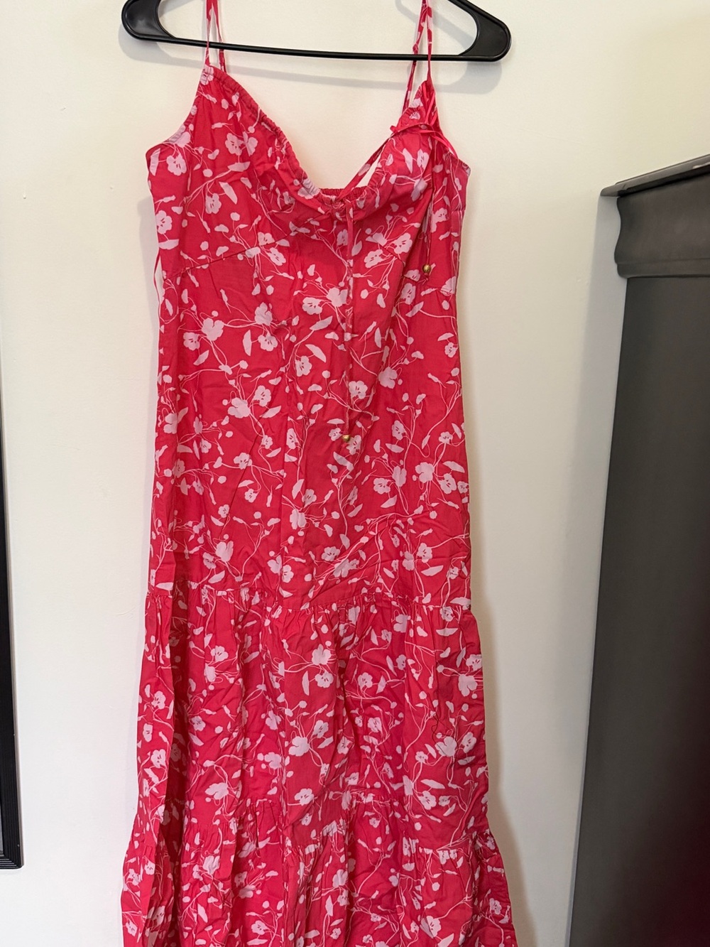 INC International Concepts Hot Pink Floral Tiered Sundress